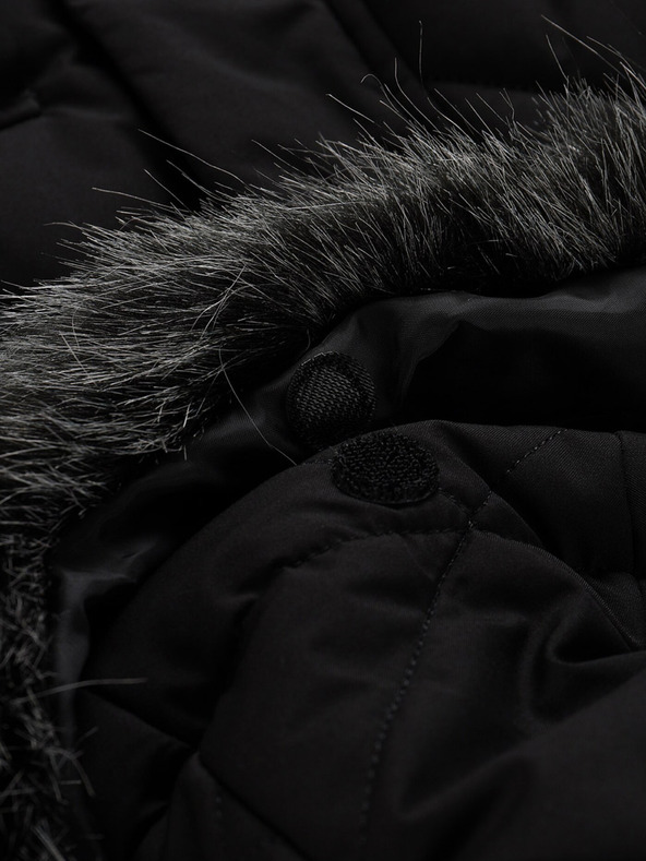 ALPINE PRO Fekete női téli steppelt kabát ALPINE PRO GOSBERA