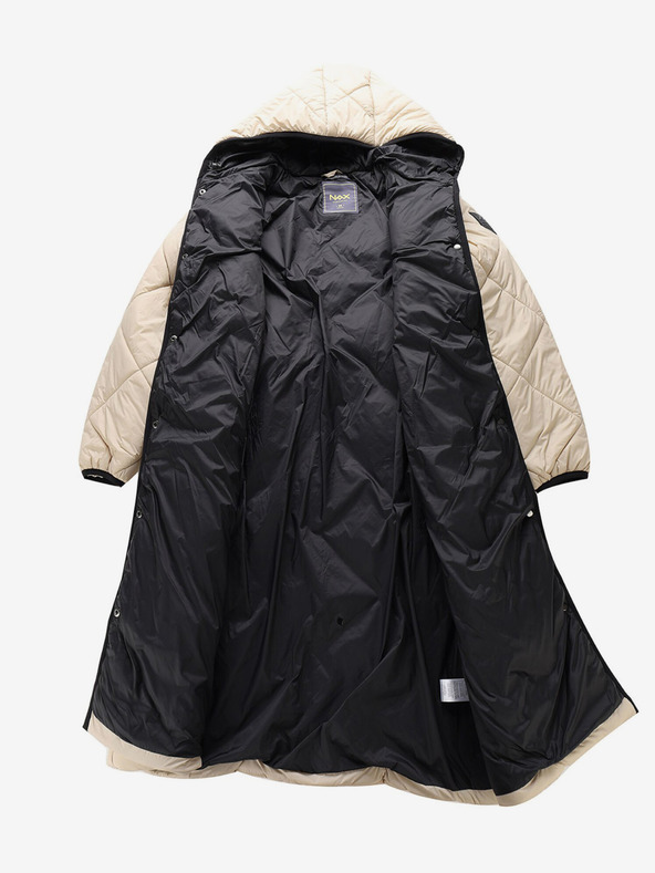 NAX Bézs színű női téli steppelt kabát NAX ZARGA