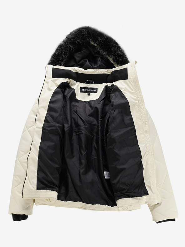 ALPINE PRO Krémszínű női téli kabát ALPINE PRO LODERA
