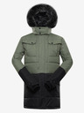 ALPINE PRO Fekete-zöld férfi télikabát ALPINE PRO EGYP