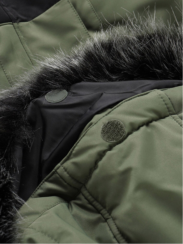 ALPINE PRO Fekete-zöld férfi télikabát ALPINE PRO EGYP