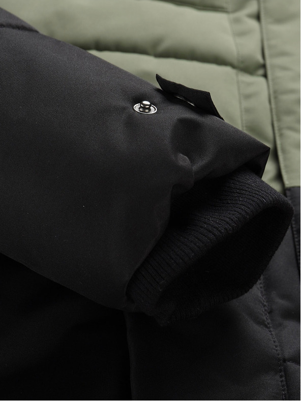 ALPINE PRO Fekete-zöld férfi télikabát ALPINE PRO EGYP