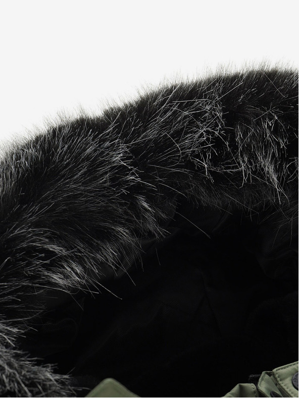 ALPINE PRO Fekete-zöld férfi télikabát ALPINE PRO EGYP