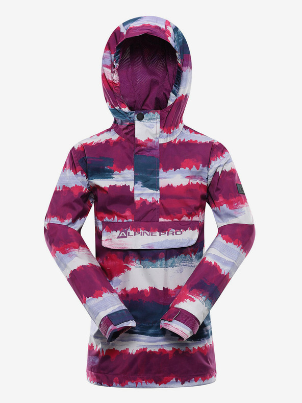 ALPINE PRO Szürke és rózsaszínű lány kültéri kabát ALPINE PRO ZEREDO