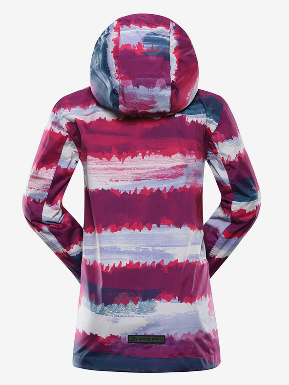 ALPINE PRO Szürke és rózsaszínű lány kültéri kabát ALPINE PRO ZEREDO