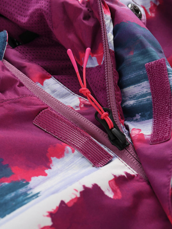 ALPINE PRO Szürke és rózsaszínű lány kültéri kabát ALPINE PRO ZEREDO