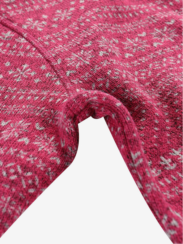 ALPINE PRO Sötét rózsaszínű ALPINE PRO ZEGO cipzáras lánypulóver