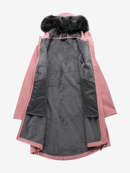 ALPINE PRO Rózsaszín női softshell kabát kapucnival ALPINE PRO IBORA