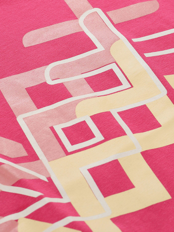 NAX Sötét rózsaszínű, nyomtatott női póló NAX ILBO