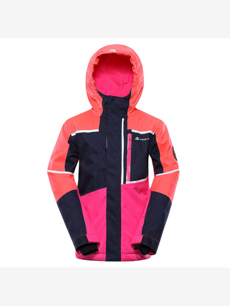 ALPINE PRO Gyermek sí dzseki ptx membránnal ALPINE PRO MELEFO diva rózsaszínű