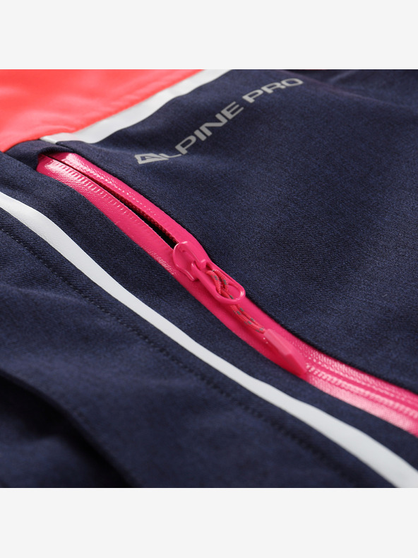 ALPINE PRO Gyermek sí dzseki ptx membránnal ALPINE PRO MELEFO diva rózsaszínű