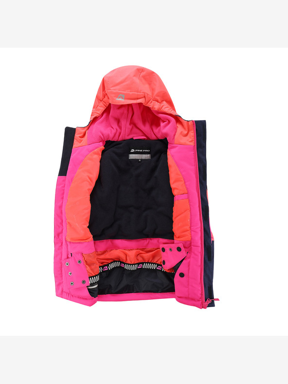 ALPINE PRO Gyermek sí dzseki ptx membránnal ALPINE PRO MELEFO diva rózsaszínű