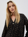 Moodo Fekete női nyomtatott blúz Moodo