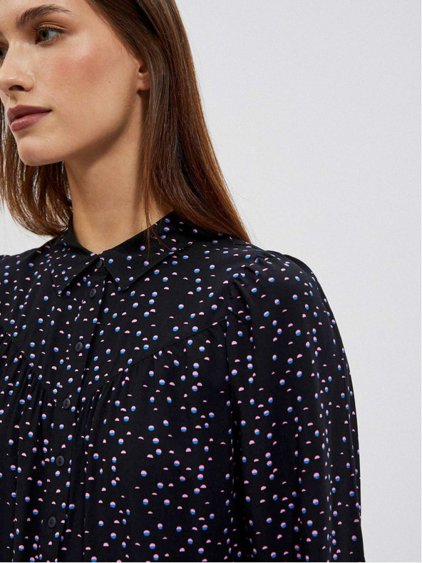 Moodo Fekete női mintás blúz Moodo