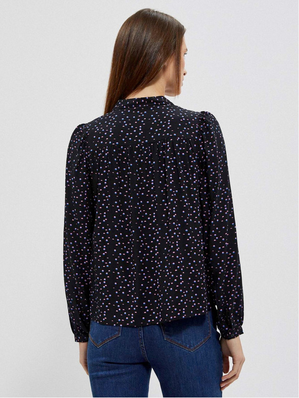 Moodo Fekete női mintás blúz Moodo
