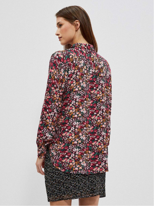 Moodo Rózsaszín és fekete női mintás ing Moodo