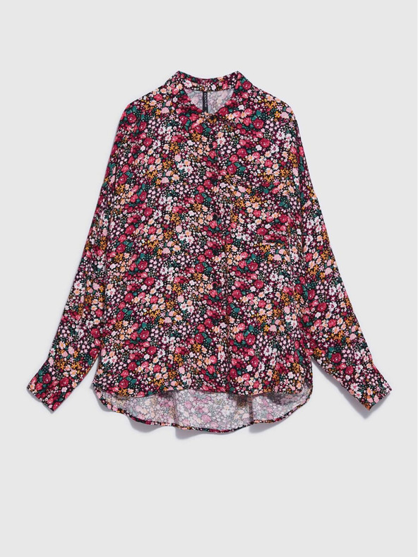 Moodo Rózsaszín és fekete női mintás ing Moodo