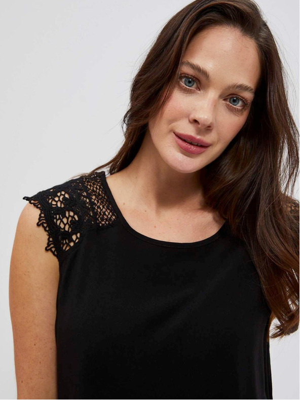 Moodo Fekete női hosszú ing Moodo