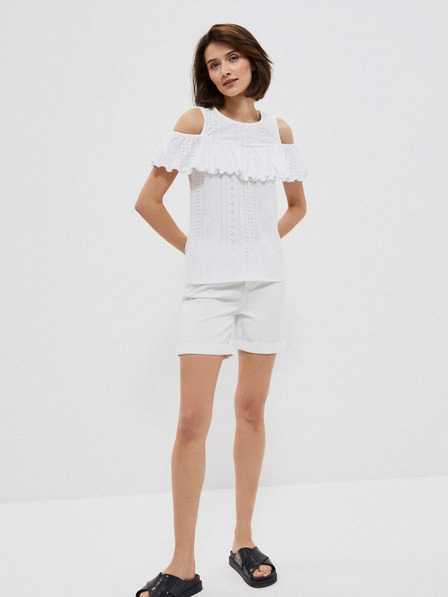 Moodo Fehér női rövidnadrág Moodo