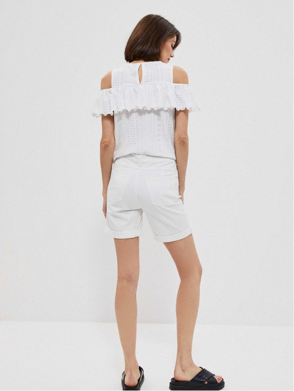 Moodo Fehér női rövidnadrág Moodo