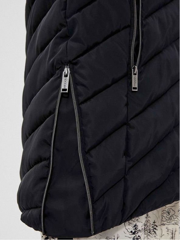 Moodo Fekete női kapucnis kabát Moodo