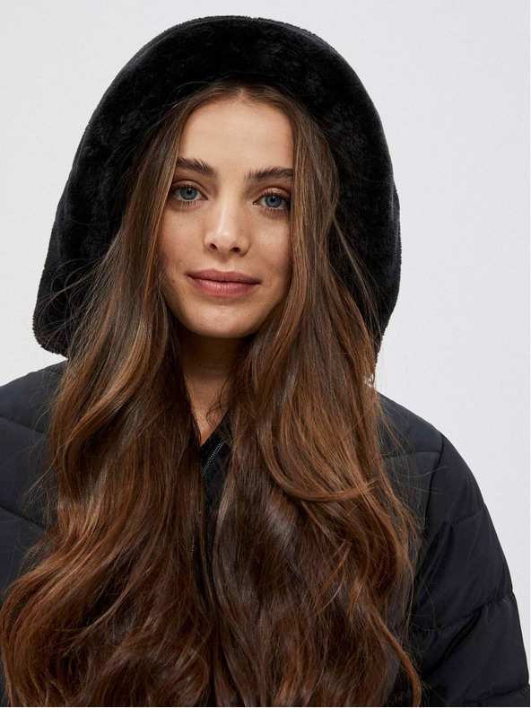 Moodo Fekete női kapucnis kabát Moodo