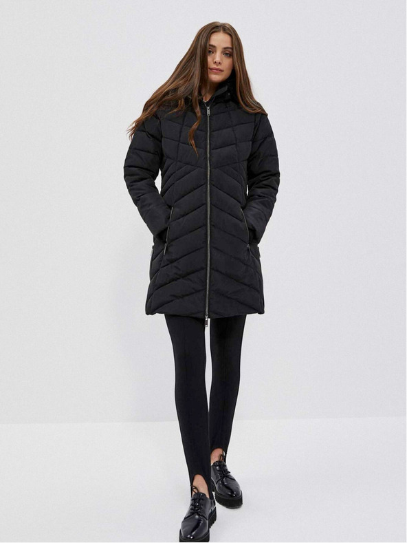 Moodo Fekete női kapucnis kabát Moodo