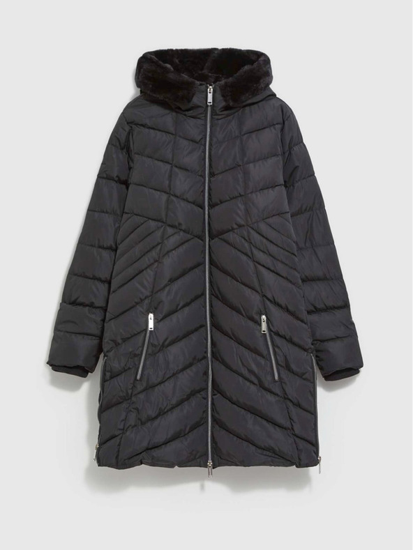 Moodo Fekete női kapucnis kabát Moodo