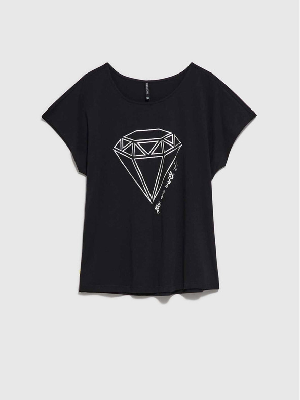 Moodo Fekete női hosszú ing Moodo