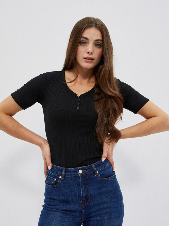 Moodo Fekete női hosszú ing Moodo