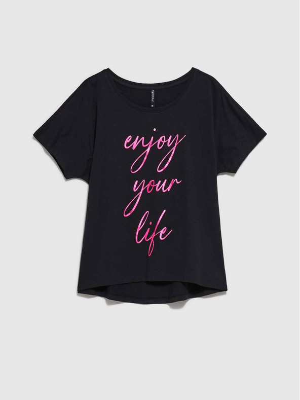 Moodo Fekete női hosszú ing Moodo