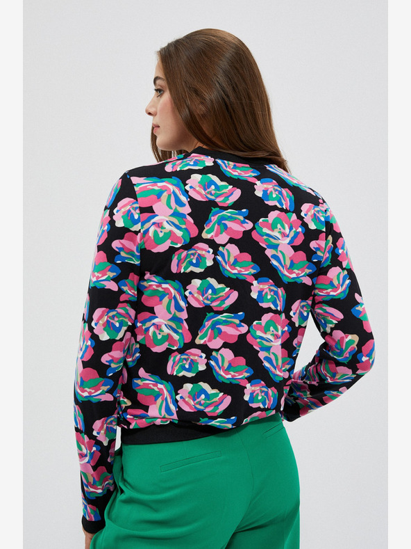 Moodo Fekete női nyomtatott bomber Moodo