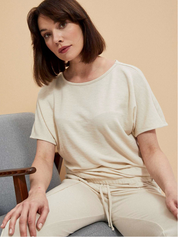 Moodo Bézs női pulóver Moodo