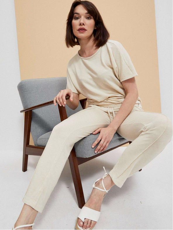 Moodo Bézs női melegítőnadrág Moodo