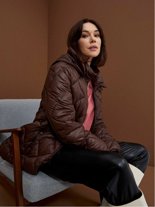 Moodo Barna női steppelt kabát Moodo