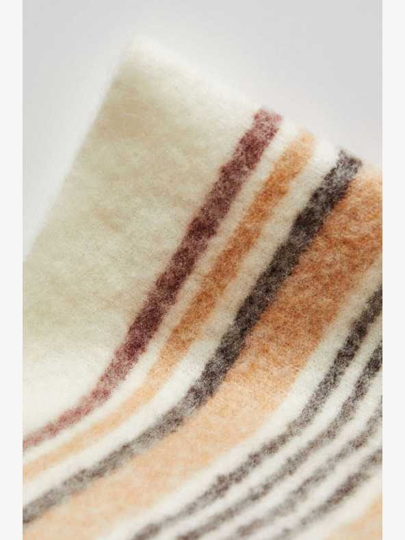 Moodo Krém bézs női kockás sál Moodo