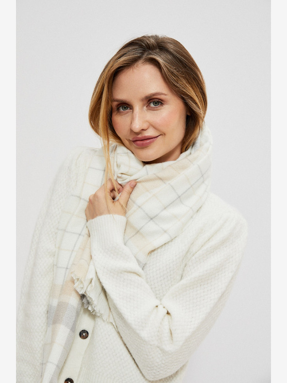 Moodo Moodo Bézs-fehér női kockás ing