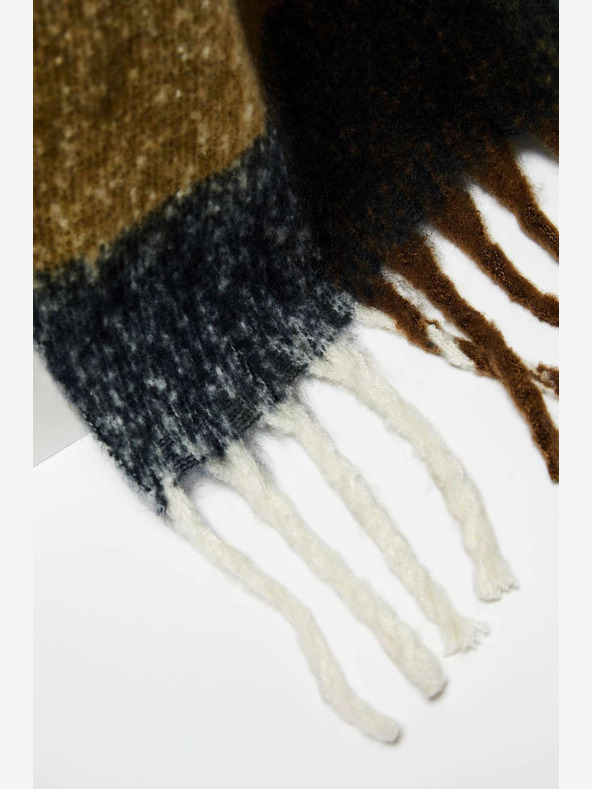 Moodo Moodo barna és fekete női kockás sál