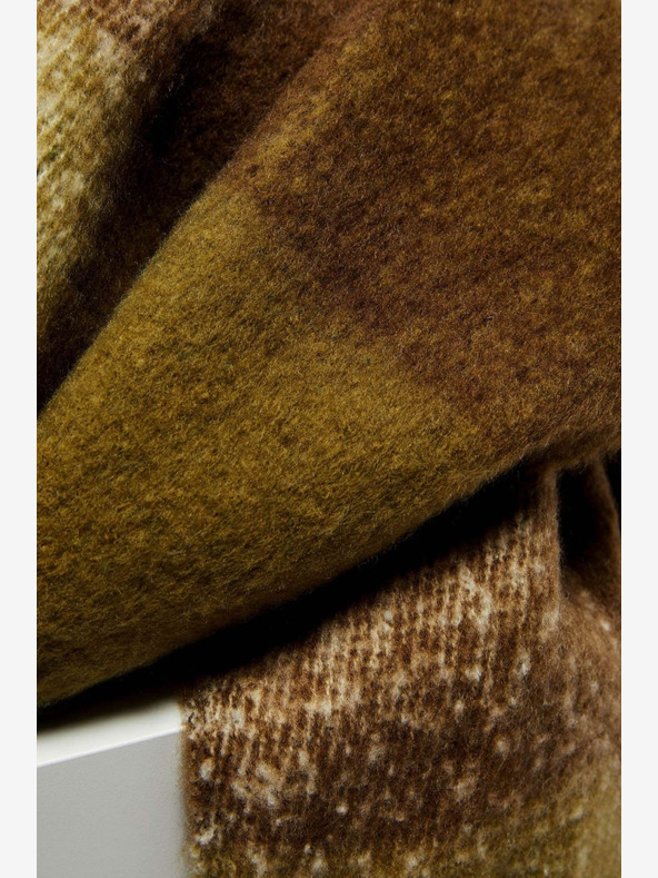 Moodo Moodo barna és fekete női kockás sál