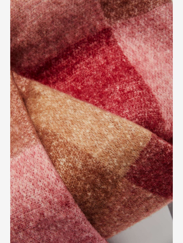 Moodo Rózsaszín női kockás sál Moodo