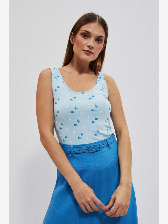 Moodo Világoskék nyomtatott Tank Top Moodo