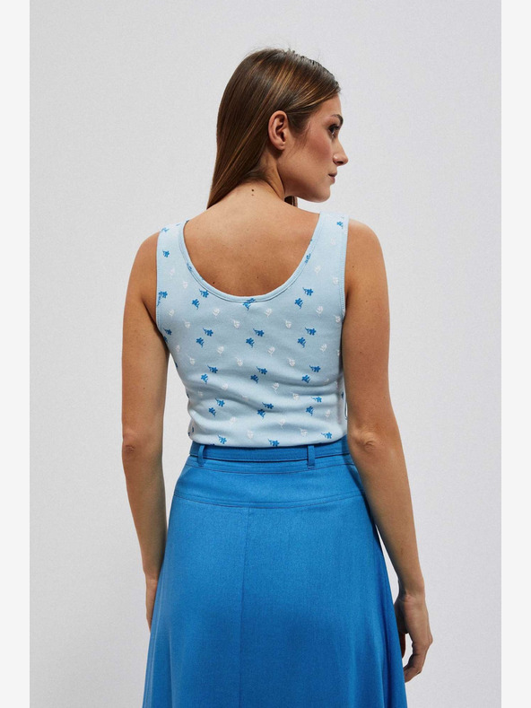 Moodo Világoskék nyomtatott Tank Top Moodo