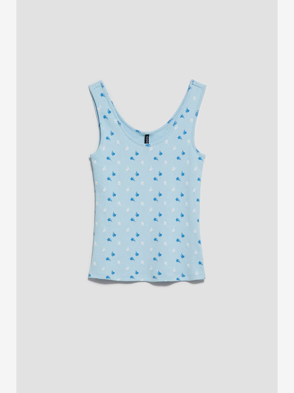 Moodo Világoskék nyomtatott Tank Top Moodo