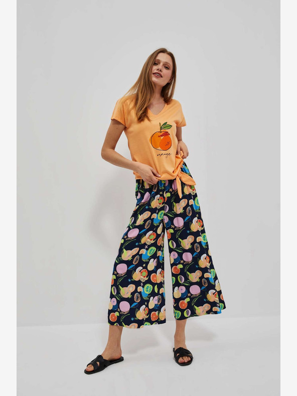 Moodo Narancssárga nyomtatott póló Moodo