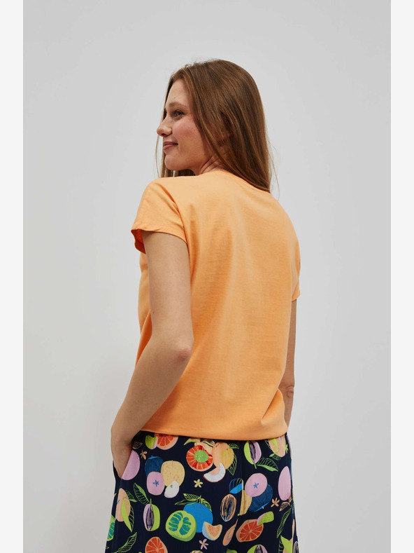 Moodo Narancssárga nyomtatott póló Moodo