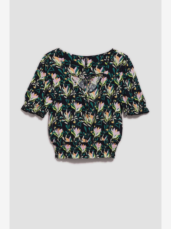 Moodo Sötétkék virágos blúz Moodo