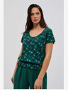 Moodo Zöld mintás blúz Moodo