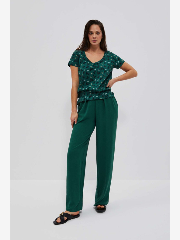 Moodo Zöld mintás blúz Moodo