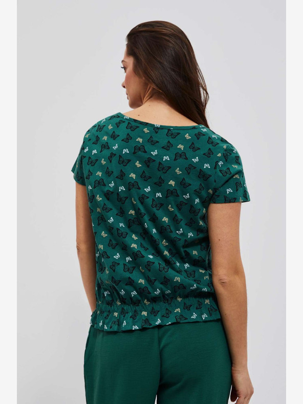 Moodo Zöld mintás blúz Moodo