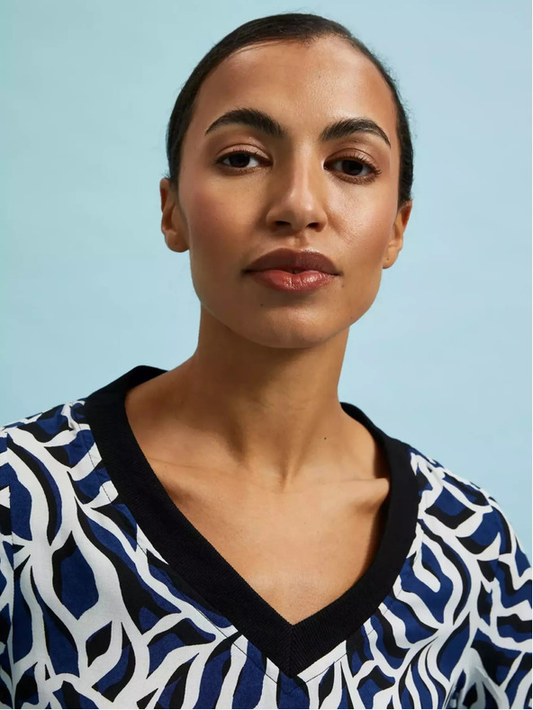 Moodo Moodo geometrikus, v-nyakú póló